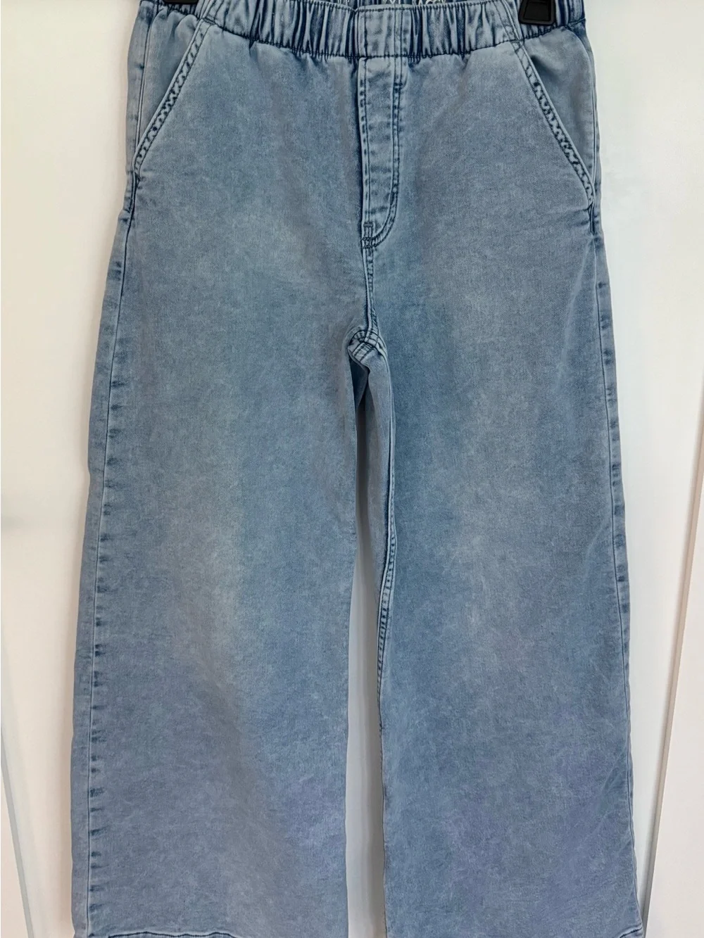 GAP Kids Girls XXL Light Wash Pull-On Wide Leg Jeans